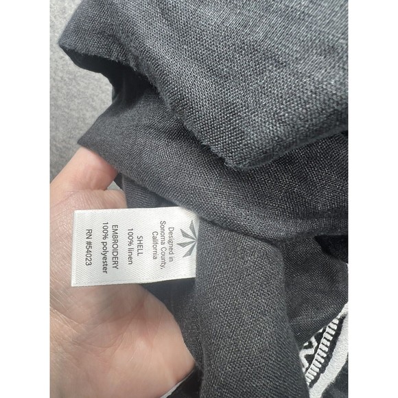 Athleta Womens XXS‎ Dress Straight Black White kaftan V-Neck Embroidery - Picture 7 of 7